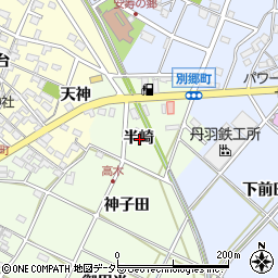 愛知県安城市高木町半崎周辺の地図