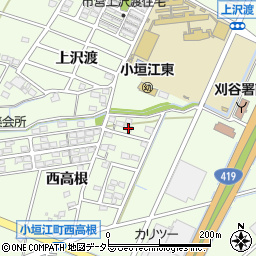 愛知県刈谷市小垣江町西高根162周辺の地図