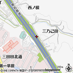 愛知県岡崎市小呂町三乃己田周辺の地図