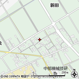 愛知県安城市箕輪町新田周辺の地図