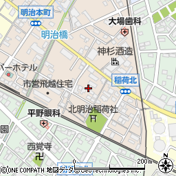 愛知県安城市明治本町周辺の地図