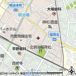 愛知県安城市明治本町周辺の地図