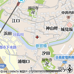 愛知県知多市日長神山畔83周辺の地図