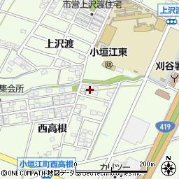 愛知県刈谷市小垣江町西高根160周辺の地図