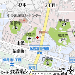 愛知県岡崎市梅園町山添106周辺の地図