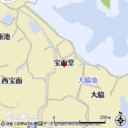 愛知県知多市岡田宝面堂周辺の地図