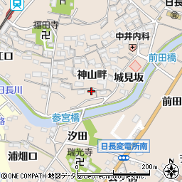 愛知県知多市日長神山畔94周辺の地図