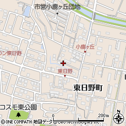 三重県四日市市東日野町周辺の地図