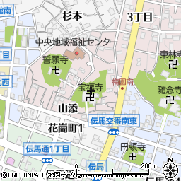 愛知県岡崎市梅園町白雲周辺の地図