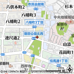 愛知県岡崎市籠田町39周辺の地図