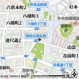 愛知県岡崎市籠田町39周辺の地図