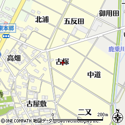 愛知県岡崎市東本郷町古塚周辺の地図