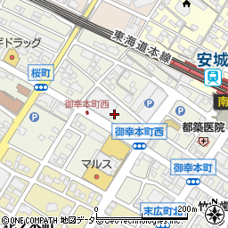 愛知県安城市御幸本町501周辺の地図