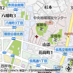 愛知県岡崎市梅園町山添35周辺の地図