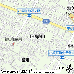 愛知県刈谷市小垣江町下伊勢山周辺の地図