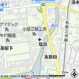 愛知県刈谷市小垣江町塩浜周辺の地図