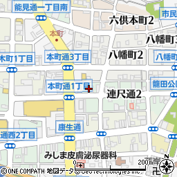 ＥＣＣベストワン　岡崎本町校周辺の地図