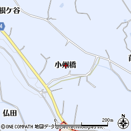 愛知県知多市佐布里小州橋周辺の地図