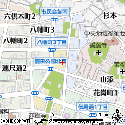 愛知県岡崎市籠田町59周辺の地図