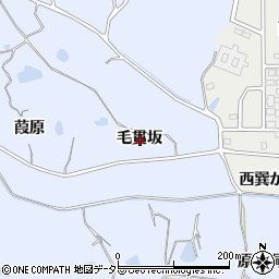 愛知県知多市佐布里毛貫坂周辺の地図