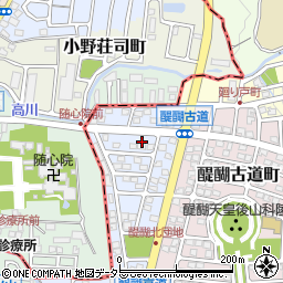 京都府京都市伏見区醍醐京道町周辺の地図