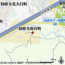京都府京都市山科区勧修寺南谷町周辺の地図