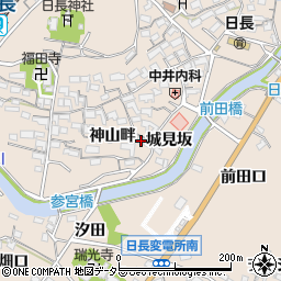 愛知県知多市日長神山畔111周辺の地図