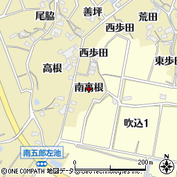 愛知県知多市岡田（南高根）周辺の地図