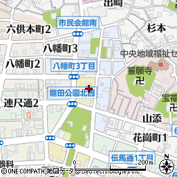 愛知県岡崎市籠田町57周辺の地図