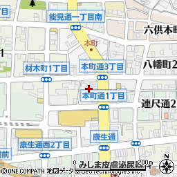愛知県岡崎市本町通周辺の地図