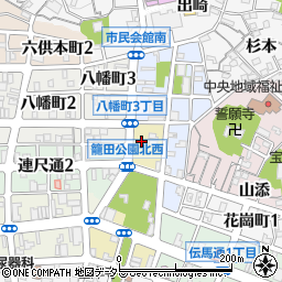 愛知県岡崎市籠田町45周辺の地図