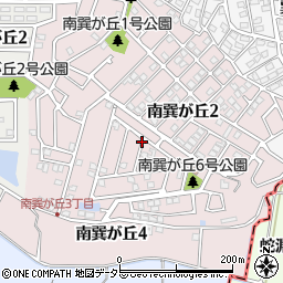 愛知県知多市南巽が丘周辺の地図