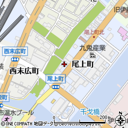 四日市港郵便局周辺の地図