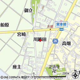 愛知県岡崎市西本郷町川原田周辺の地図