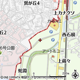 愛知県知多郡阿久比町白沢カナクソ周辺の地図