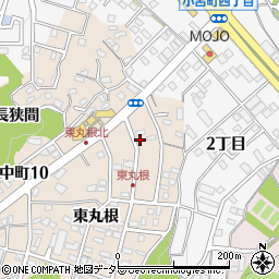 愛知県岡崎市中町東丸根207周辺の地図