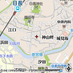 愛知県知多市日長神山畔76周辺の地図