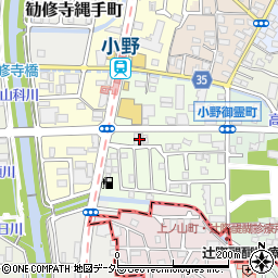京都府京都市山科区小野西浦24-3周辺の地図
