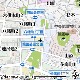 愛知県岡崎市籠田町56周辺の地図