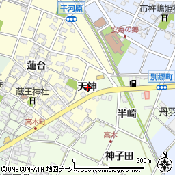 愛知県安城市北山崎町天神周辺の地図