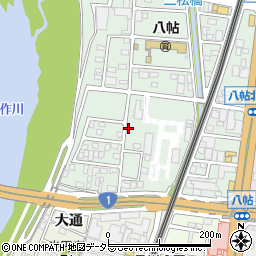 愛知県岡崎市八帖北町周辺の地図