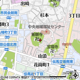 愛知県岡崎市梅園町虎石周辺の地図