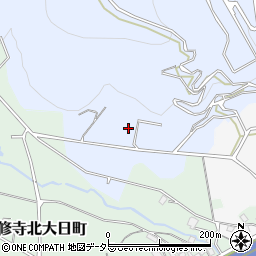 京都府京都市山科区勧修寺北大日周辺の地図
