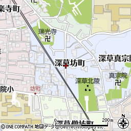 京都府京都市伏見区深草坊町周辺の地図