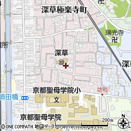 京都府京都市伏見区深草西出町周辺の地図