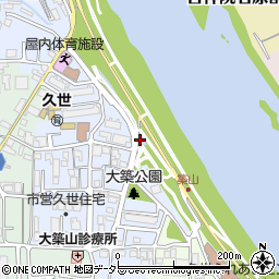 京都府京都市南区久世大築町周辺の地図