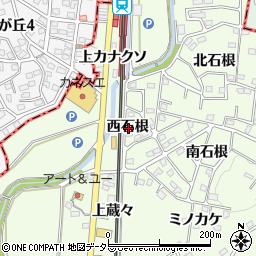 愛知県知多郡阿久比町白沢西石根周辺の地図