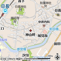 愛知県知多市日長神山畔56周辺の地図