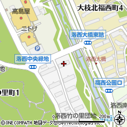ＵＲ都市機構洛西竹の里団地２棟周辺の地図