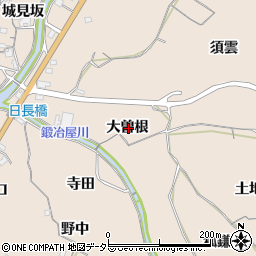 愛知県知多市日長大曽根周辺の地図